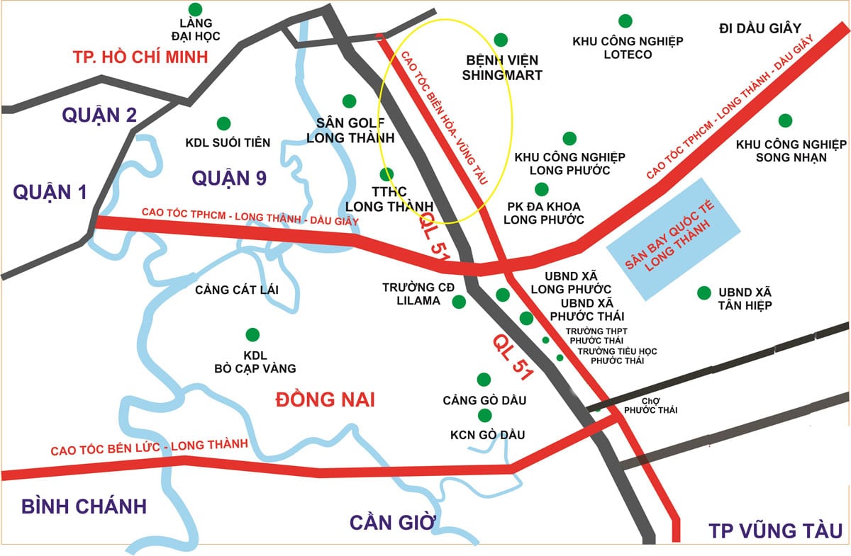 Các tuyến đường quan trọng bất động sản Bà Rịa Vũng Tàu