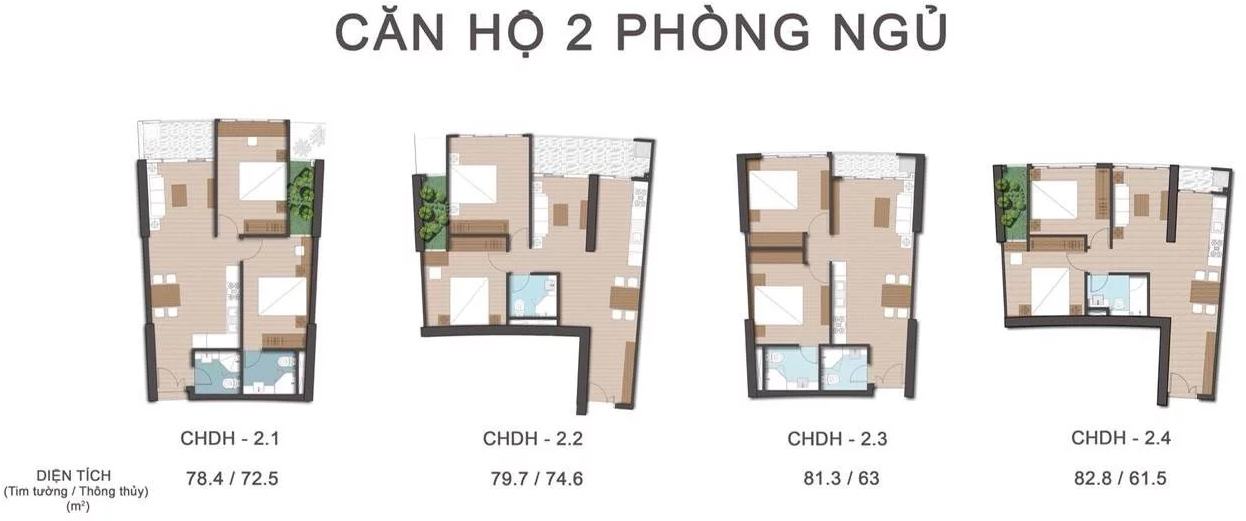 Căn hộ 2 phòng ngủ - Vũng Tàu Gateway